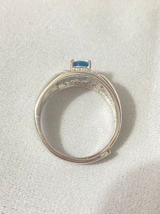 Anillo de plata para hombre con Topacio