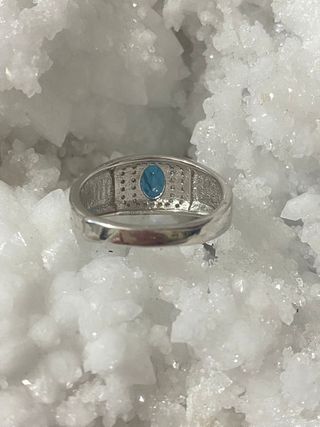 Anillo de plata para hombre con Topacio