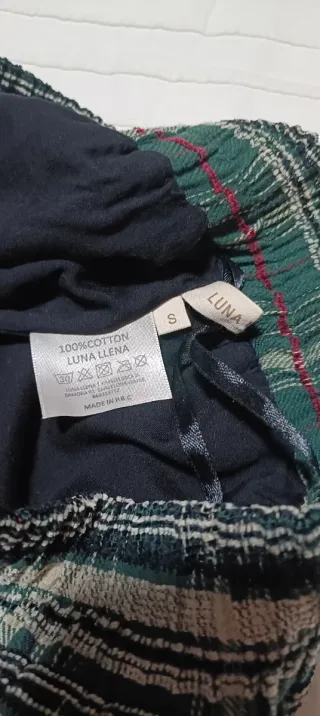 Falda de cuadros verde