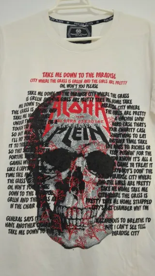 Camiseta Philipp Plein Blanca Calavera