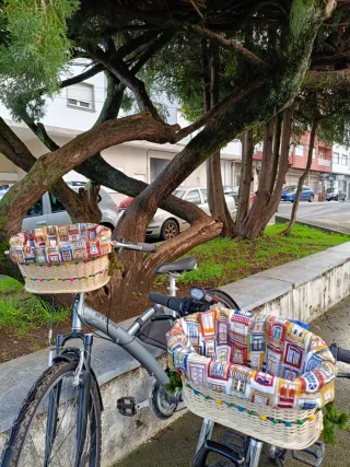 Cesta Mimbre Bicicleta Hecha a Mano