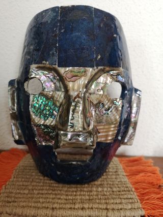 Máscara Maya Mexicana Lapis Lazuli Nácar