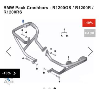 SOPORTE DE PROTECCIÓN DE MOTOR  BMW R 1200 GS