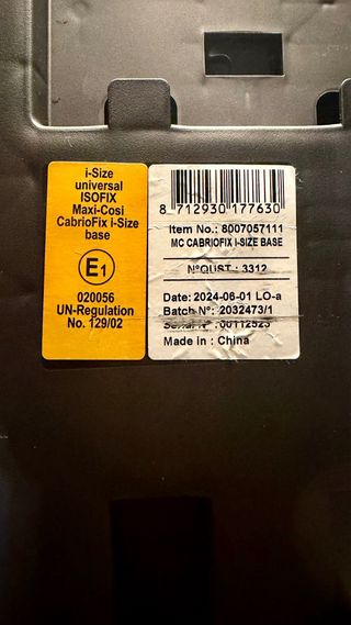 Base Maxi-Cosi CabrioFix i-Size ISOFIX