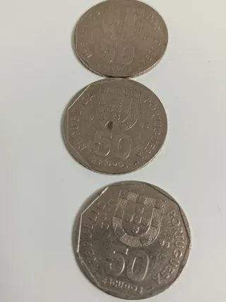 10 Monedas 50 Escudos Portugal Pre-Euro