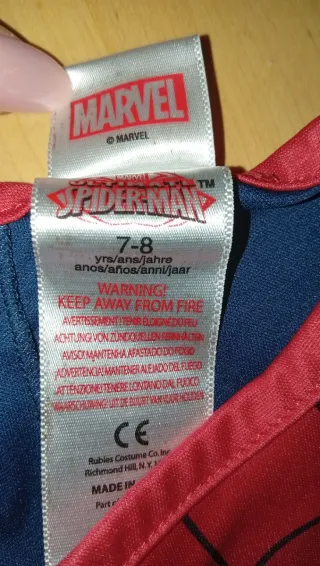 Disfraz Spiderman Talla 7-8 Años