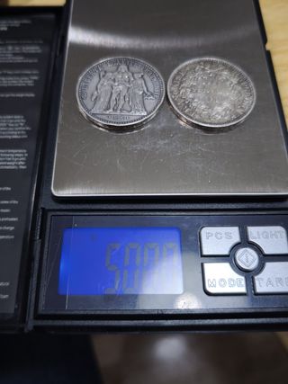 2 Monedas 10 Francos Plata 1965-1967