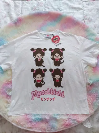 Camiseta Monchhichi x Bershka Talla L Oversize