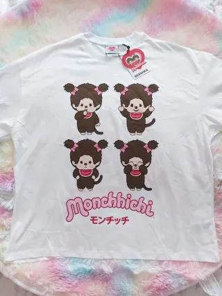 Camiseta Monchhichi x Bershka Talla L Oversize