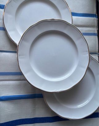 Lote 6 Platos llanos porcelana San Claudio