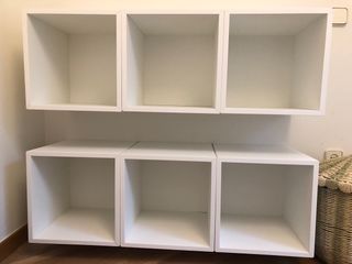 Estantería 6 Módulos Ikea Eket Blancos