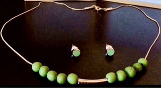 Gargantilla y pendientes baño oro/a estrenar