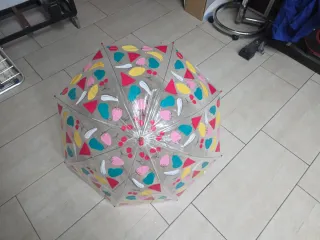 Paraguas Boboli transparente con frutas