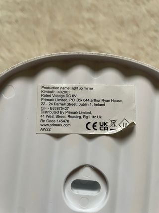 Specchio da trucco con luci LED