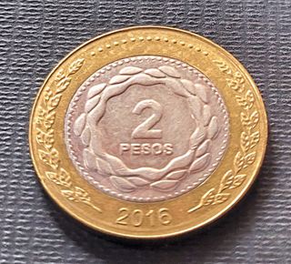 Moneda Argentina 2 Pesos 2016
