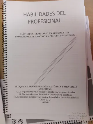 Apuntes Máster Abogacía y Procura UNED
