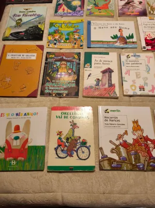 Lote de libros infantiles en gallego