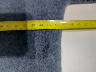 Jersey de lana azul gris encogido