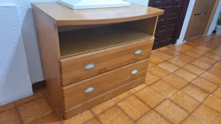 Mueble TV madera con cajones