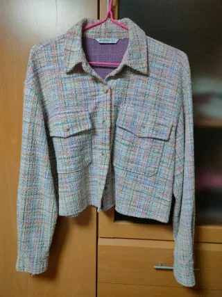 Chaqueta Tweed Stradivarius Talla XS