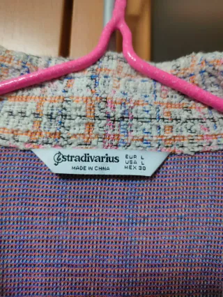 Chaqueta Tweed Stradivarius Talla XS