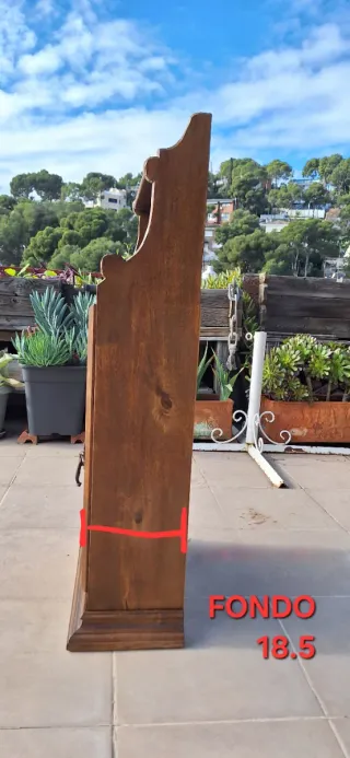 Mueble madera maciza con cerradura y bisagra