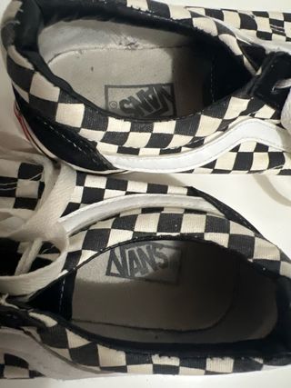 Vans Old Skool Cuadros Blanco y Negro