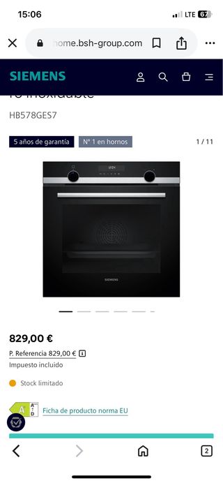 Horno Pirolítico Siemens