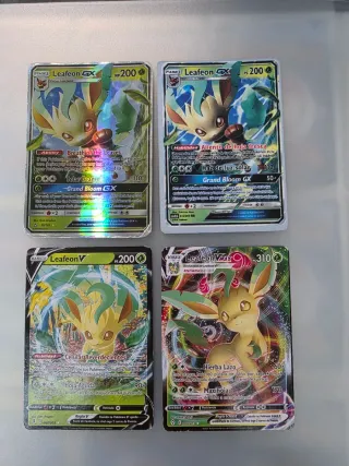 Pack Cartas Pokémon Leafeon V, VMAX, GX