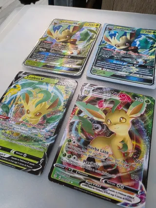 Pack Cartas Pokémon Leafeon V, VMAX, GX