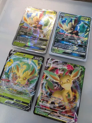 Pack Cartas Pokémon Leafeon V, VMAX, GX