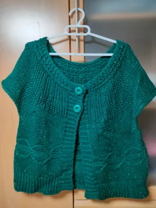 Chaleco verde brillante talla única