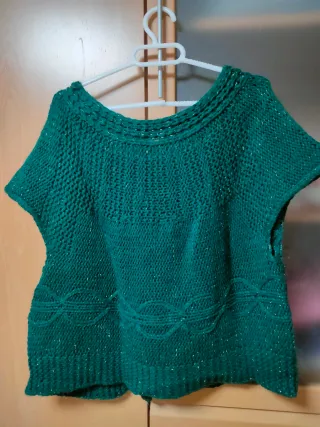 Chaleco verde brillante talla única