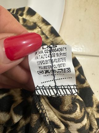 Abito lungo fantasia leopardata