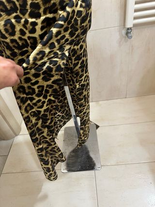 Abito lungo fantasia leopardata