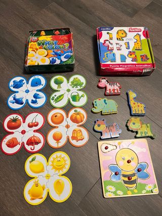 Lote 3 Puzzles Infantiles +2 Años