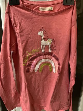Camiseta unicornio niña 11/12años