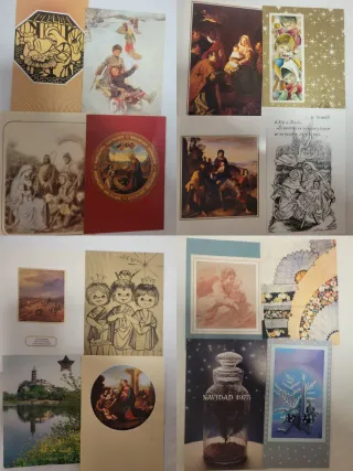 Lote Postales Navideñas Antiguas