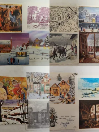 Lote Postales Navideñas Antiguas