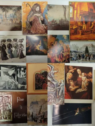 Lote Postales Navideñas Antiguas