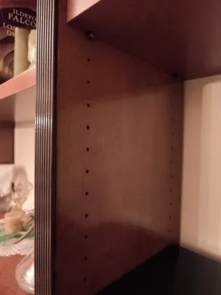 Librería Estantería Madera y Cristal