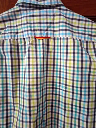 Camisa Spagnolo cuadros azul y verde