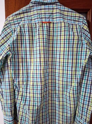 Camisa Spagnolo cuadros azul y verde