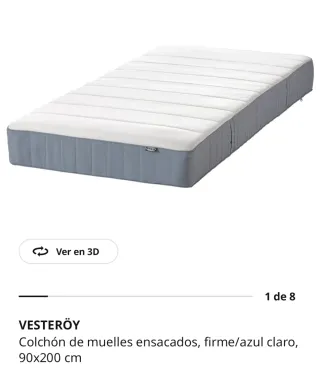 Cama IKEA MALM (90x200) + Colchón + Somier