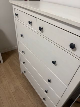 Cómoda 6 cajones Hemnes- Madera Blanca