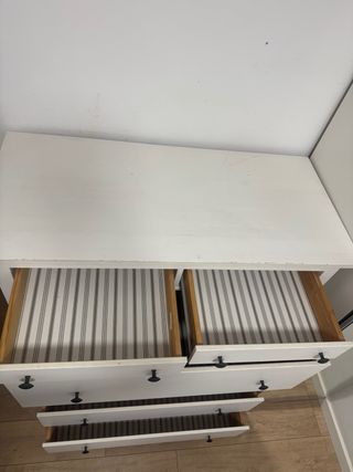 Cómoda 6 cajones Hemnes- Madera Blanca