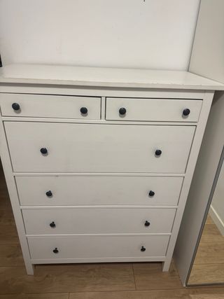 Cómoda 6 cajones Hemnes- Madera Blanca