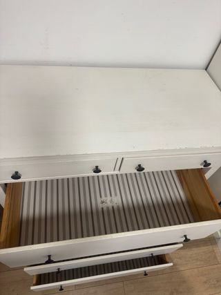 Cómoda 6 cajones Hemnes- Madera Blanca