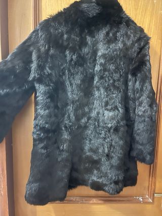 Cappotto in pelliccia nero