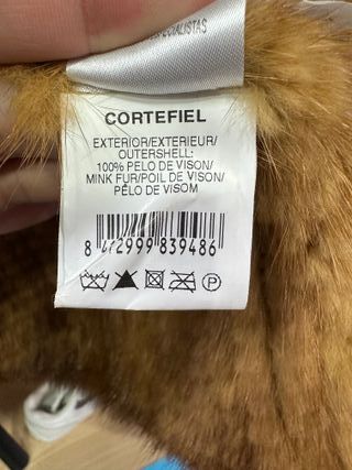 Abrigo Cortefiel visón sintético Talla M